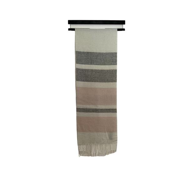 Cejon Scarf Made in Italy Soft Pastel Stripes One Size - Picture 1 of 4